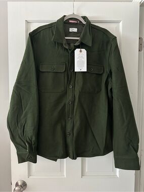 NWT Apolis Global Citizen Olive Wool CPO Jacket Long Sleeve Button Down XXL